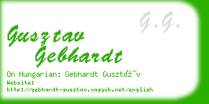 gusztav gebhardt business card